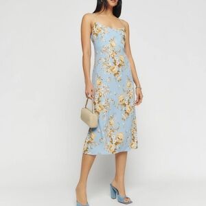 Reformation blue floral dress
